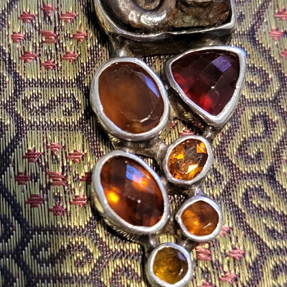 Sterling Silver Citrine and ammonium pendant - Picture 4 of 4